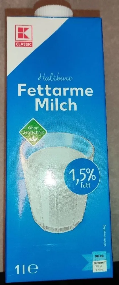 Haltbare Fettarme Milch 1,5% Fett