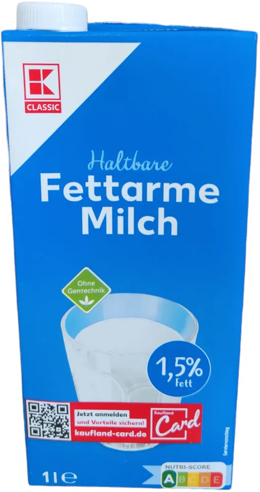 Haltbare Fettarme Milch