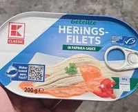 Geteilte heringsfilets