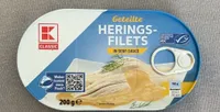 Geteilte Heringsfilets in Senfsauce
