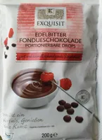 Edelbitter Fondueschokolade portioneirbare drops
