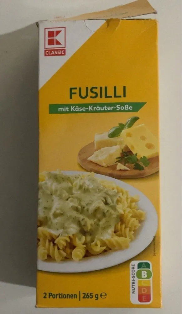 FUSILLI mit Käse-Kräuter-Soße
