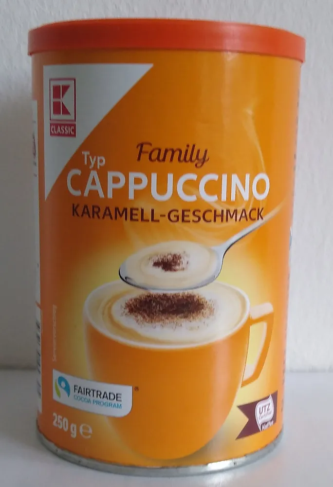 Typ Cappucino Karamell-Geschmack