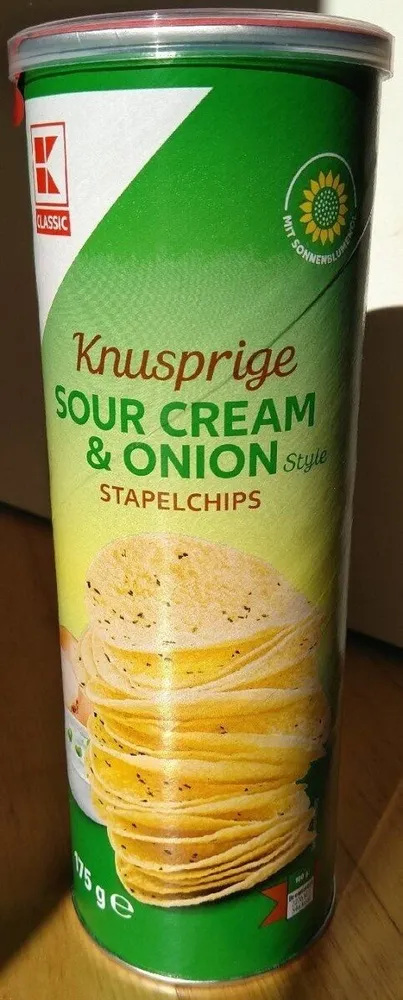 Knusprige Sour Cream & Onion Style Stapelchips