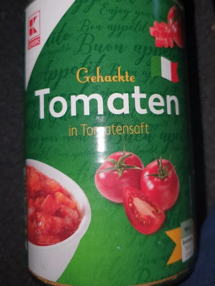 Gehackte Tomaten in Tomatensaft