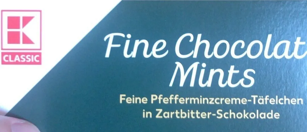 Fine chocolate mints