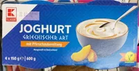 Joghurt griechischer Art mit Pfirsichzubereitung