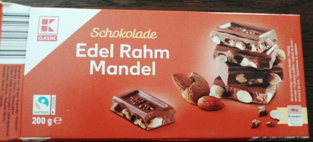 Schokolade Edel Rahm Mandel