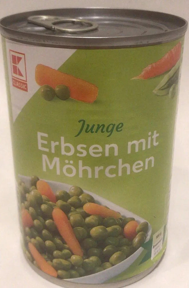 Junge Erbsen mit Möhrchen