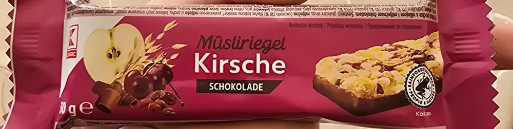 Müsliriegel Kirsche Schokolade