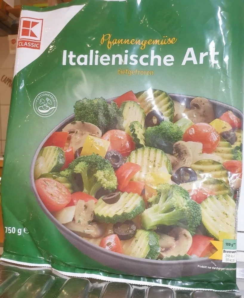 Pannengemüse Italienische Art tiefgefroren