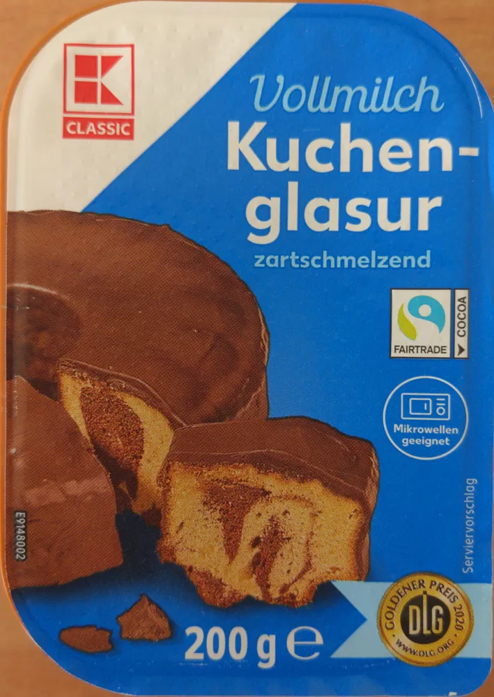 Vollmilch Kuchenglasur zartschmelzend