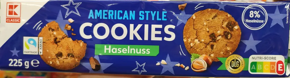 American Style Cookies Haselnuss