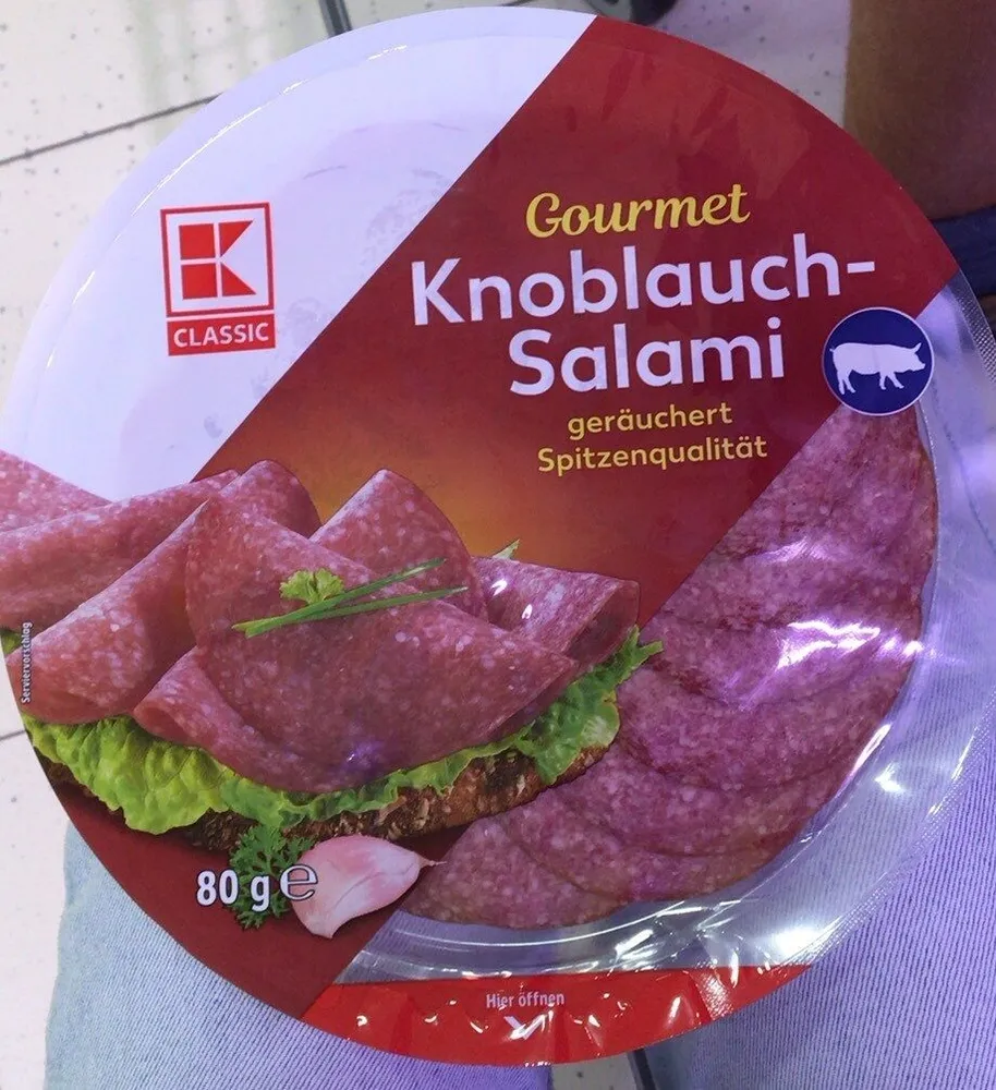 Knoblauch- salami