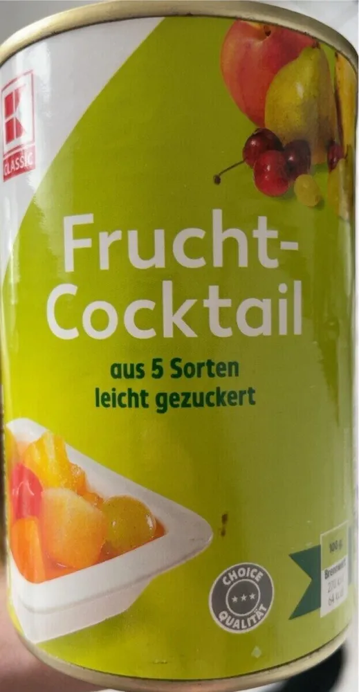 Frucht-Cocktail aus 5 Sorten. Leicht gezuckert