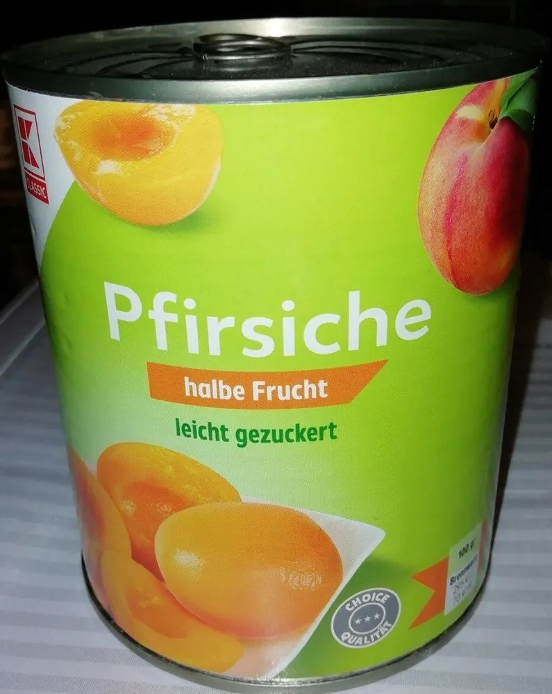 Pfirsiche halbe Frucht