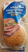 Mega Hamburger Brötchen mit Sesam