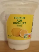 Frucht auf Joghurt Zitrone