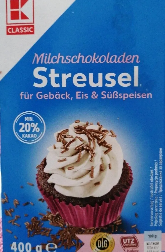 Milchschokoladen Streusel
