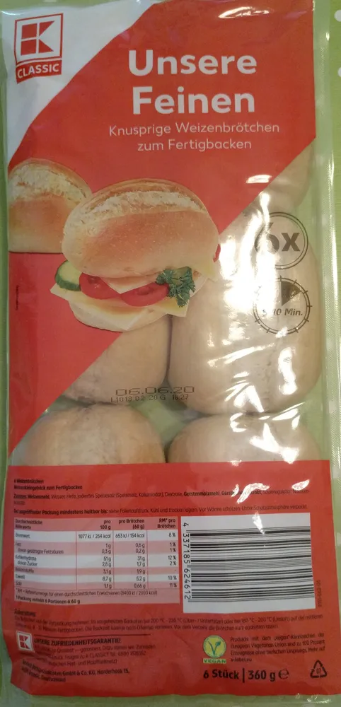 Aufbackbrötchen