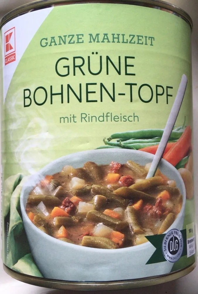Grüner bohnentopf
