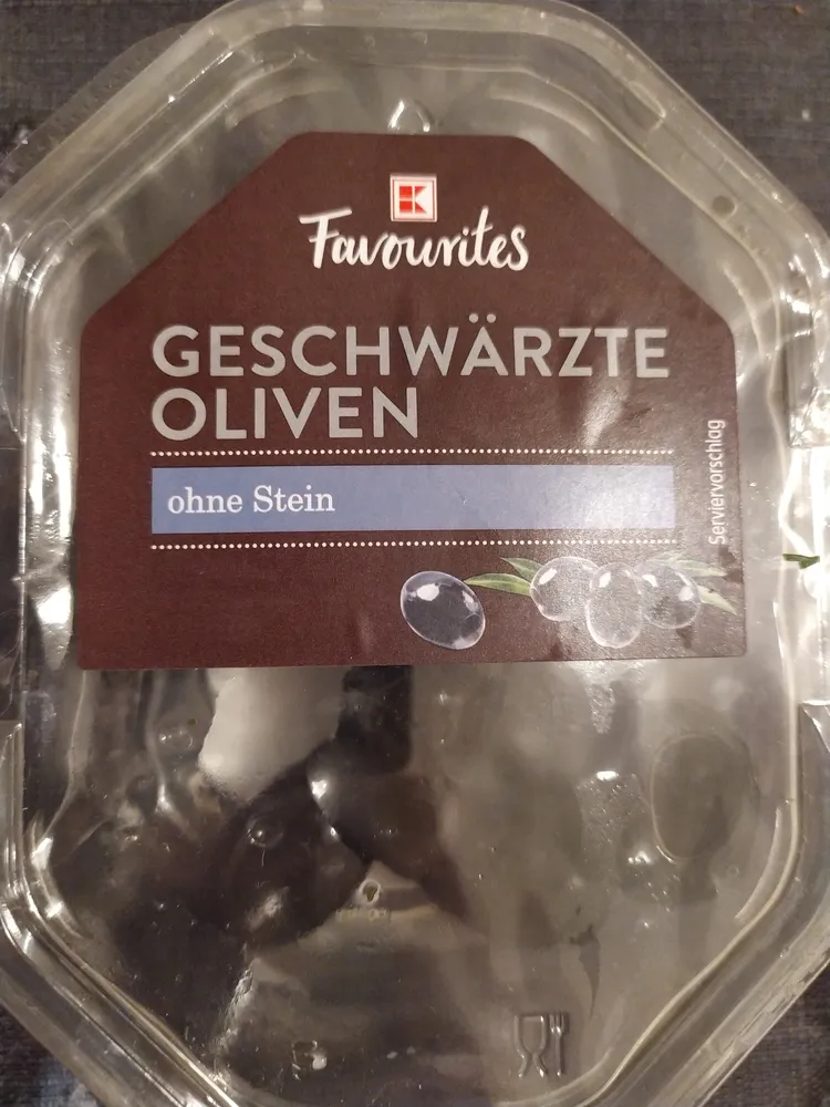 Geschwärzte Oliven ohne Stein