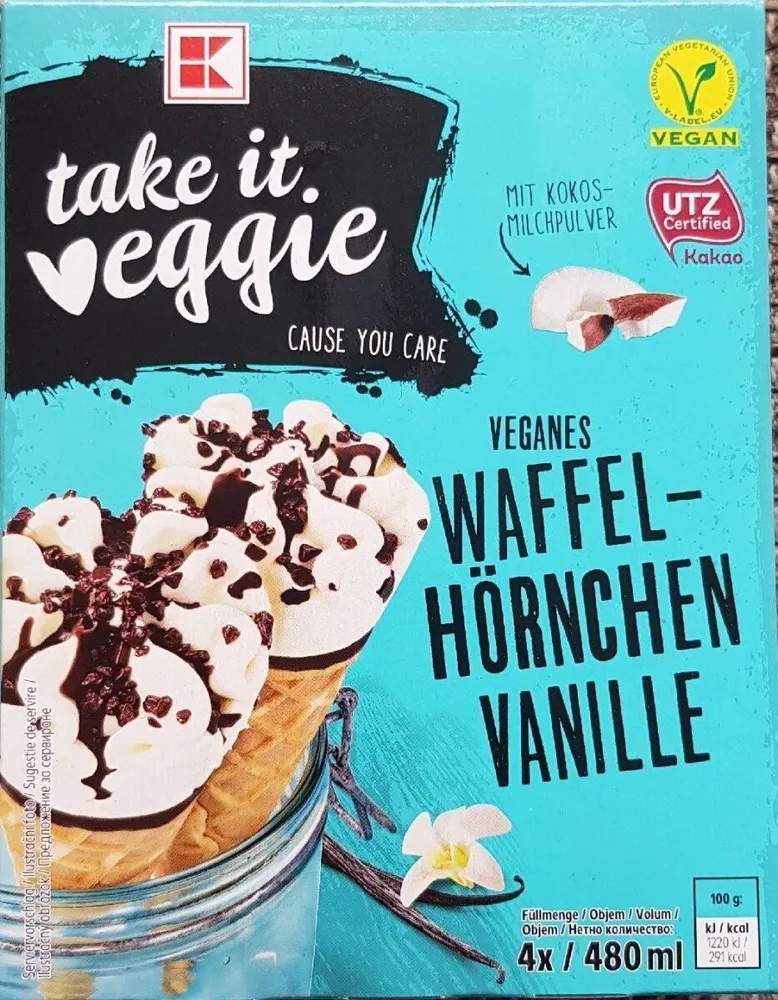 Veganes Waffelhörnchen Vanille