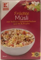 Früchte Müsli mit Vollkorn-Getreideflocken und 41 % Frucht