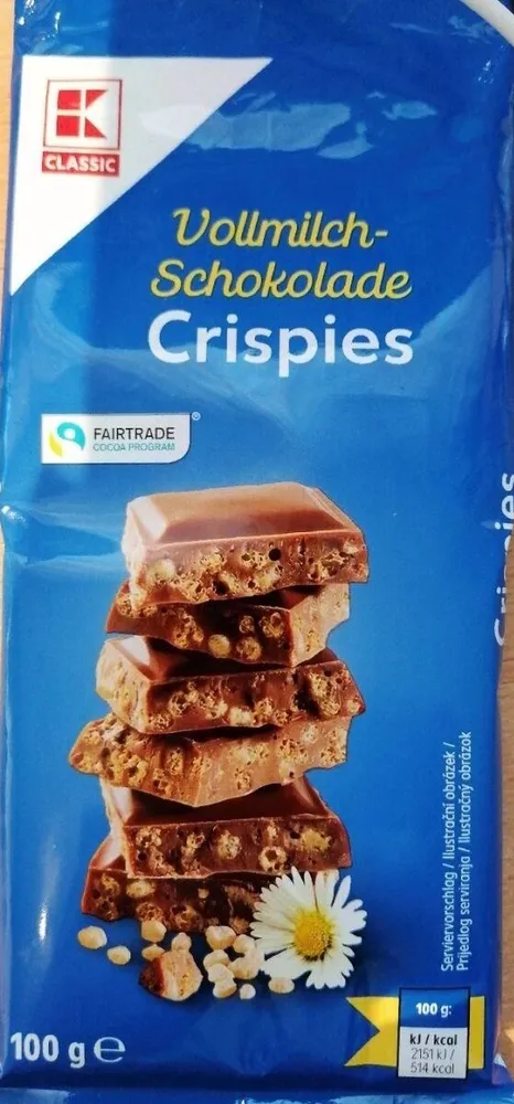 Vollmilchschokolade Crispies