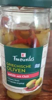 Griechische Oliven gefüllt mit Chili