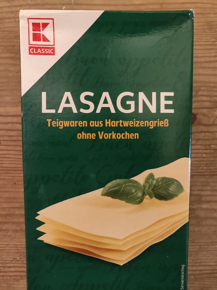 Lasagne platten