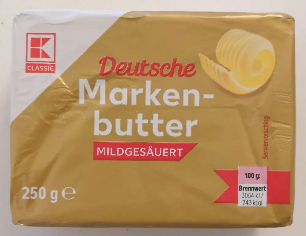 Butter Deutsche Markenbutter- Mildgesäuert