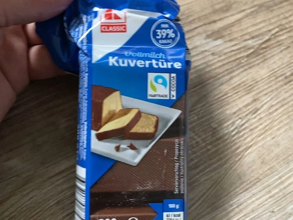 Kuvertüre Vollmilch (backen, Blockschokolade)