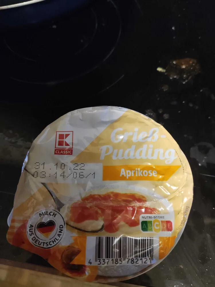 Grieß Pudding Aprikose
