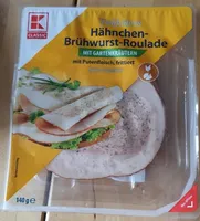 Hähnchen-Brühwurst-Roulade