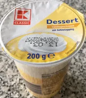 Dessert mit Vanillegeschmack