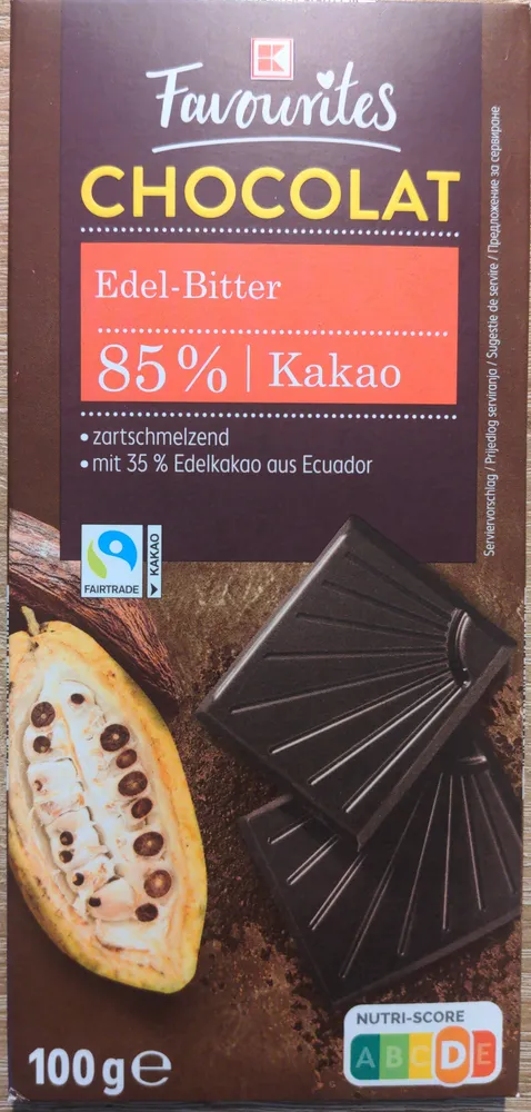 CHOCOLAT Edel-Bitter 85 % Kakao