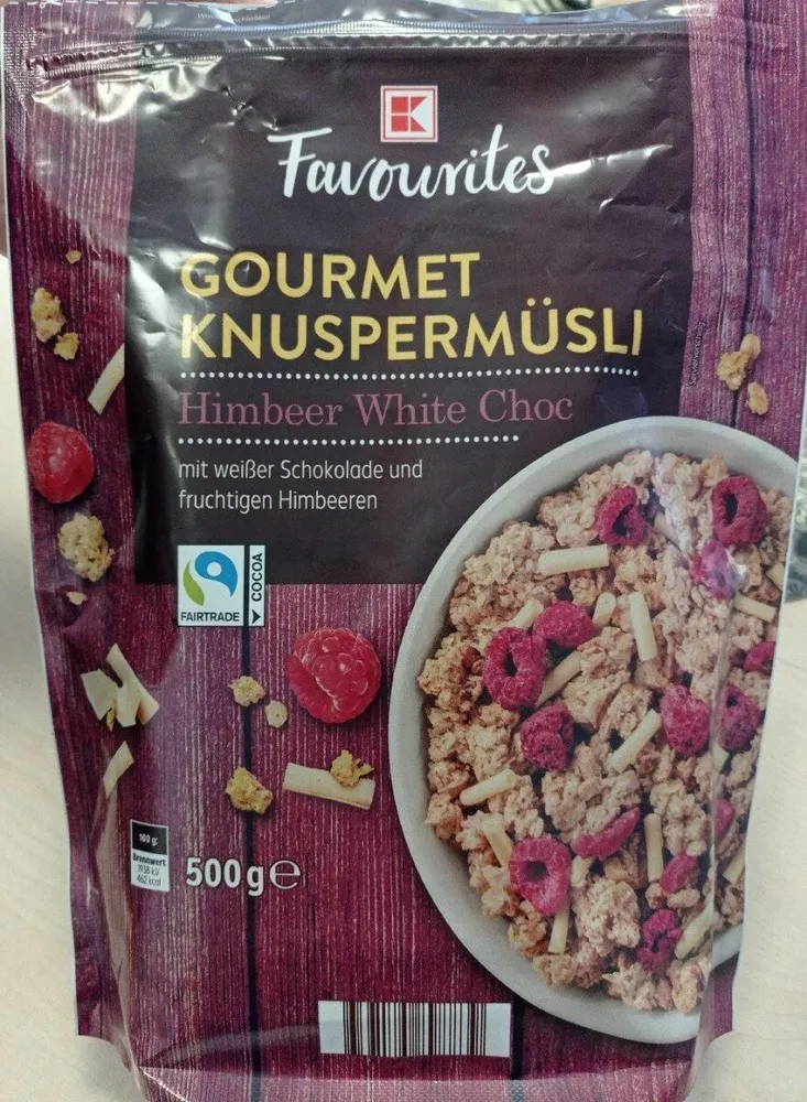 Knuspermüsli Himbeer White Choc