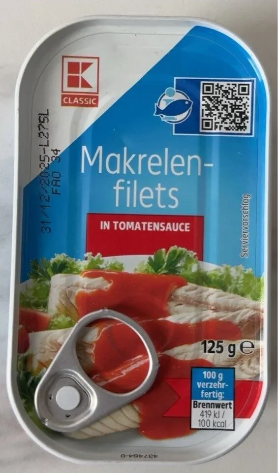 Makrelenfilets in Tomatensauce