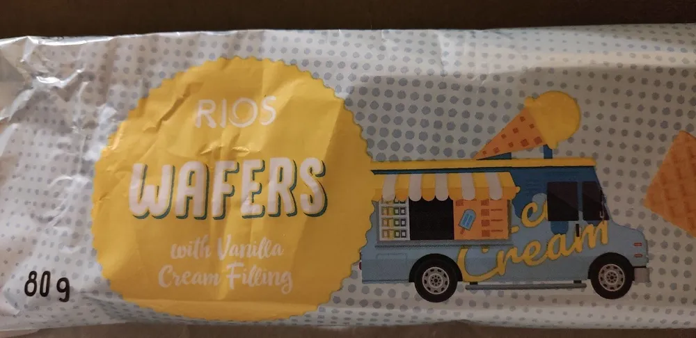 Rios wafers with vanilla cream filling