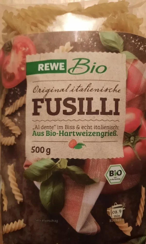 Fusilli Nudeln aus Bio-Hartweizengrieß