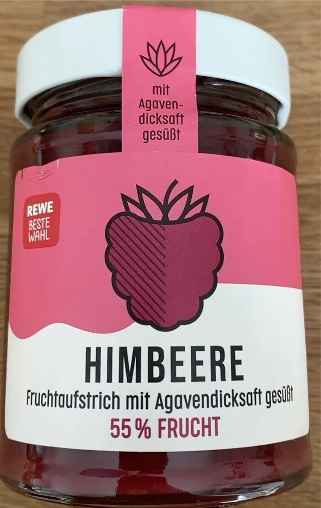Himbeere Fruchtaufstrich mit Agavendicksaft gesüßt