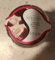 Cream dessert rasberry