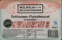 Delikatess-Fleischwurst in Streifen