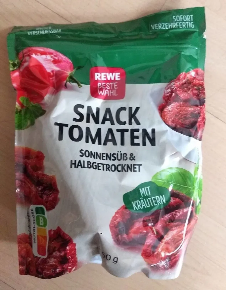 Snack Tomaten mit Kräutern, sonnensüß & halbgetrocknet