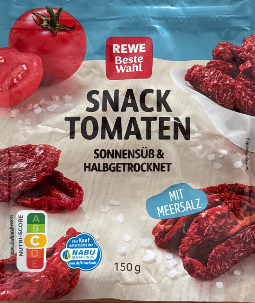 Halbgetrocknete Tomaten mit Meersalz