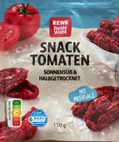 Halbgetrocknete Tomaten mit Meersalz