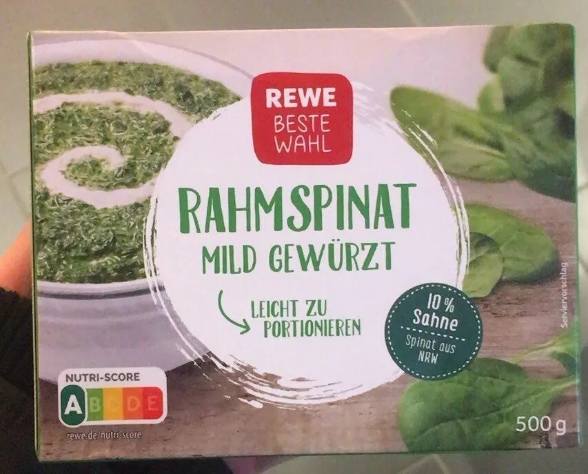 Rahmspinat - Mild gewürzt