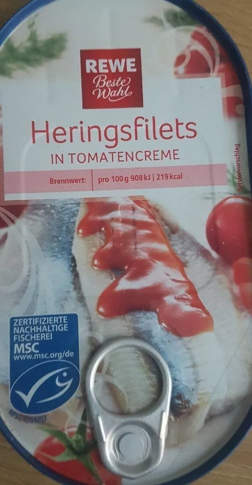 Heringsfilet in Tomatencreme