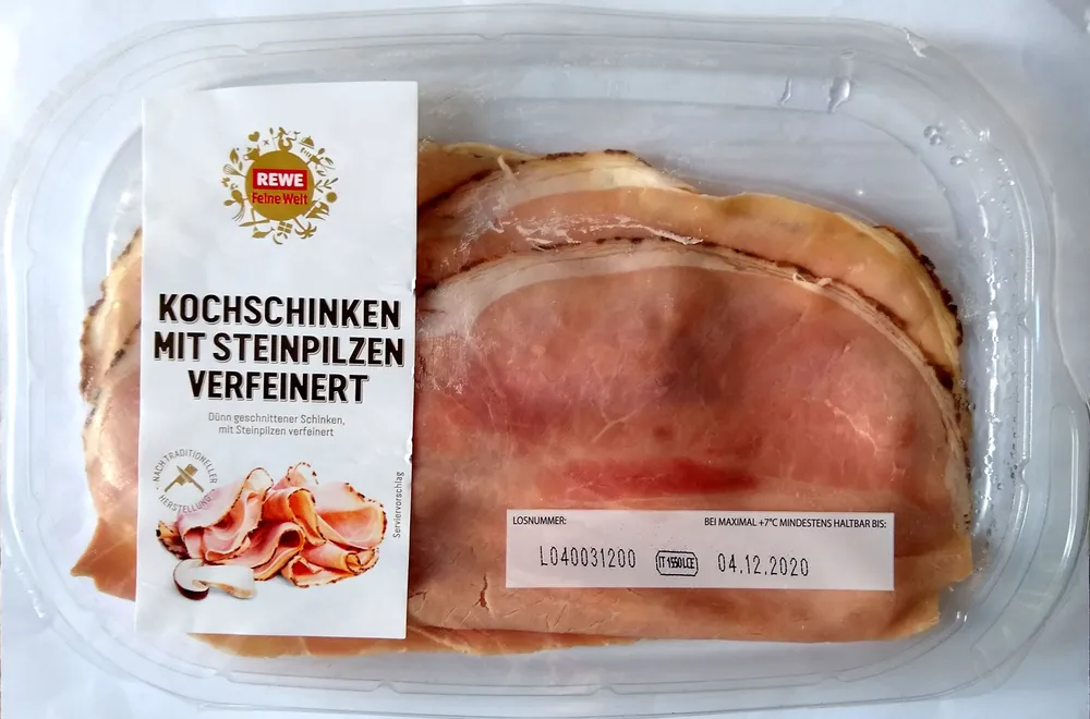 Kochschinken mit Steinpilzen verfeinert